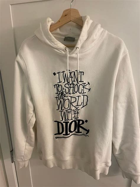 i want to shock the world with dior black hoodie|Dior x Shawn Black 'Shock The World' Hoodie .